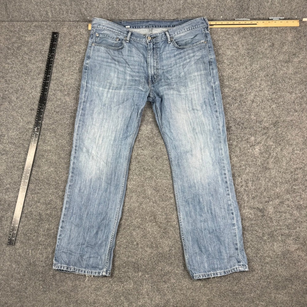 Levi's Jeans Mens Size 38x30 Light Wash 514 Straight Fit Denim Frayed Hem